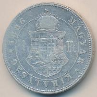 1886KB 1Ft Ag "Barokk címer" T:2-,3