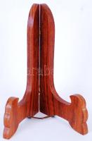 Kézzel faragott fa tányértartó /  Hand cut wooden plate holder, 23x13,5cm