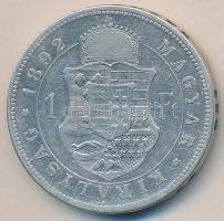 1892KB 1Ft Ag "Fiumei címer" T:3