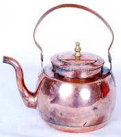 Régi, vörösréz teáskanna /  Vintage copper tea kettle, 23x20cm