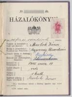 cca 1928 Házalókönyv rőfös és rövidáru kereskedő részére