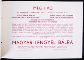 1938 Magyar-lengyel bál a Bristol szállóban meghívó és program 8p