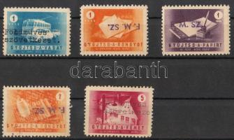 1954 F.M.SZ. felülbélyegzés korabeli soron levélzáró