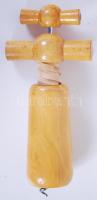 Fa dugóhúzó /  Wooden wine bottle opener, 18cm
