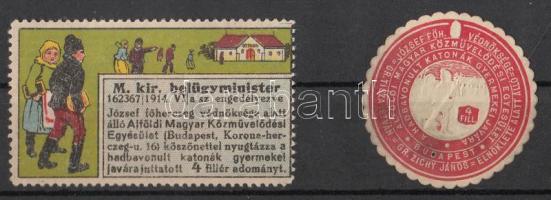 2 klf I.VH. Hadbavonultak gyermekeinek segélybélyeg