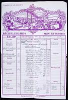 1940 Kiskunfélegyháza MÁV étterem étlap