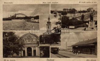 Ráckeve Hév állomás, kastély, római katolikus templom, Hősök szobra és tere