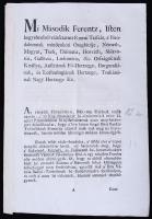 1802 A bécsi bankó cédulákban szedett kakaó, kávé és cukorvám rendelet magyar nyelven 16p.