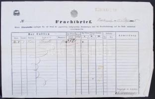 1855 Vasúti fuvarlevél Kecskemét-Albertirsa / Railroad bill of freight