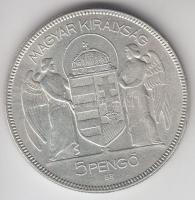 1930. 5P Ag "Horthy - jobbra" T:2-