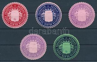 5 klf Székes-Fehérvár Szab.Kir. Város Pecsétje pecsétbélyeg (díszesebb címerábrázolással)