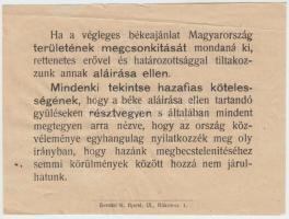 1920 Irredenta röplap