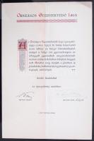 cca 1910 Országos Gyermekvédő Liga oklevél