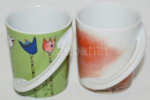 Két darab Rosenthal Cupola kávéscsésze eredeti dobozában, kis füzettel, hibátlanok /
Porcelain cups ...