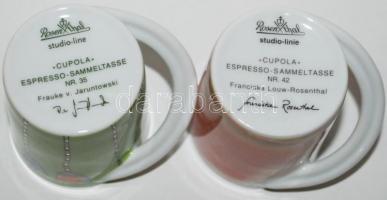 Két darab Rosenthal Cupola kávéscsésze eredeti dobozában, kis füzettel, hibátlanok /
Porcelain cups ...