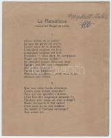 1919 Tanácsköztársaság alatt nyomott röplap a Marseilles szövegével. (több változatban)