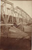 Northern Hungary, damaged railway bridge, photo