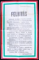 1930 Cinkota közság 1848-as ünnepségre meghívó plakátja 30x48 cm