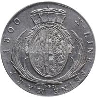 Német Államok / Szászország-Albertine 1800 IEC Tallér Ag "III. Frigyes Ágost" (27.87g) Dre...