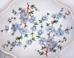 Zsolnay kék virágos hiányos teás készlet, matricás, jelzett, hibátlan/ Zsolnay tea set