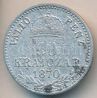 1870KB 10kr Ag "Váltó Pénz" T:2-