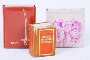 3db minikönyv: Zrínyi Miklós: Tábori kis tracta; Móra Ferenc: Hendók mester és Busa diák; Miniatűr k...