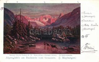 1899 Dachstein, Salzburger Künstler Postkarte Nr. 10. s: J. Mayburger