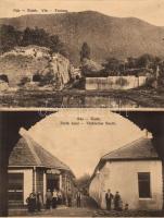 Ada Kaleh folding card / leporello part, 2 postcards, Havri Hassan's shop