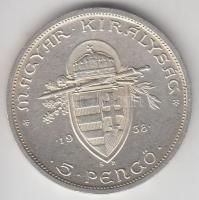 1938. 5P Ag "Szent István" T:2