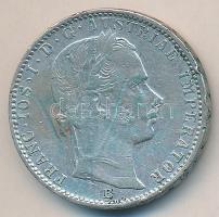 Ausztria/magyar verdejel 1859B 1/4 Fl Ag T:3