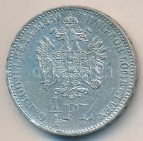 Ausztria/magyar verdejel 1859B 1/4 Fl Ag T:3