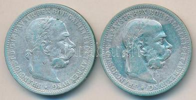 Ausztria 1893-1894. 1K Ag (2x) T:2-,3 Austria 1893-1894. 1 Corona Ag (2x) C:VF,F