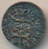 1446. Denár Cu "Hunyadi János" (0.43g) T:2- patina Huszár 618; Unger I.: 485.a