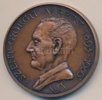 Lapis András (1942-) 1987. "MÉE - Szent Györgyi Albert Nobel-Díjának 50. évfordulójára" Br emlékérem (42,5mm) T:1