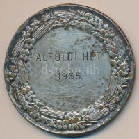 Berán Lajos (1882-1943) 1935. "TESZ-Nemzeti Munkahét 1934. / ALFÖLDI HÉT 1935." ezüstözött...