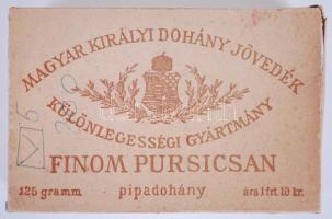 cca 1880 "Magyar Királyi Dohány Jövedék - Finom pursicsan pipadohány" dobozka