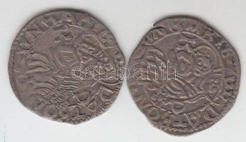 1489. Denar Ag "I. Mátyás" (2x) T:2-, egyik rep. Unger I.: 567.b, Huszár 722.