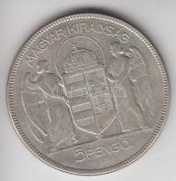 1930. 5P Ag "Horthy-jobbra" T:3