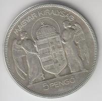 1930. 5P Ag "Horthy-jobbra" T:3