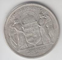 1930. 5P Ag "Horthy-jobbra" T:3