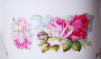 Zsolnay porcelán kiöntő, matricás, jelzett, hibátlan, m:15 cm, h:24 cm