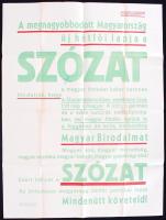 cca 1943 A szózat c. hungarista lap plakátja 40x60 cm