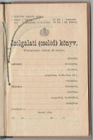 cca 1930 Cselédkönyv Kner nyomdában nyomva