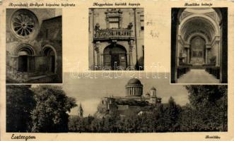 Esztergom Bazilika, Árpád házi királyok kápolna bejárata, megyeháza kapuja, bazilika belső