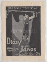 cca 1930 Budapest VII. Diósy függönyárus raklámcédula