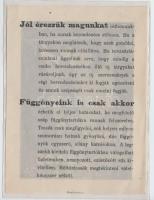 cca 1930 Budapest VII. Diósy függönyárus raklámcédula