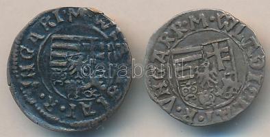 1498-1503. Denár "II. Ulászló" (2x) T:2,2- patina
Huszár 809.,Unger I.: 644.a