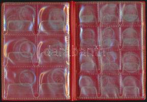 Berakó album 2x12db közepes- illetve 2x6db nagyméretű érme tárolására használt állapotban