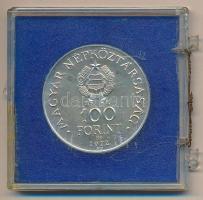 1972. 100Ft Ag "Pest és Buda egyesítése" T:BU Eredeti plasztiktokban (sérült)
