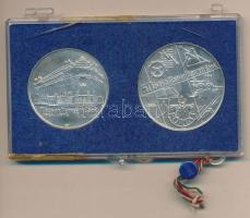 1974. 50Ft Ag + 100Ft Ag "50 éves az MNB" T:BU eredeti sérült MNB plombált plasztiktokban!